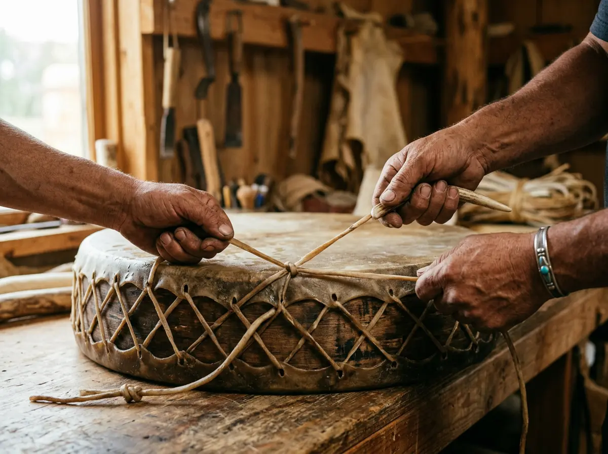 Elaboración del tambor Lakota
