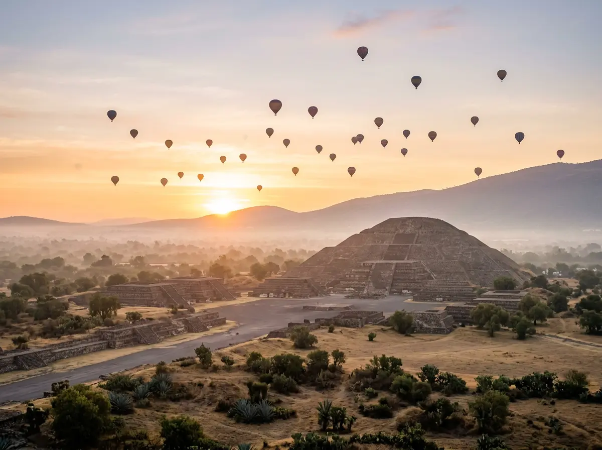 Pirámides, vuelo en globo y Guadalupe